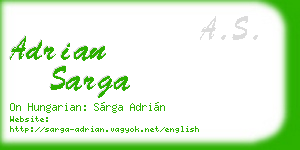 adrian sarga business card